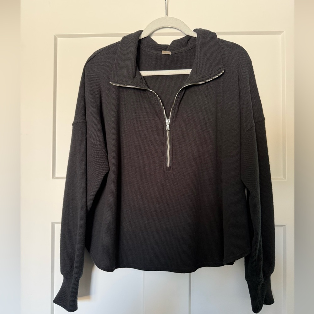 Gilly Hicks Black Half-Zip Sweater